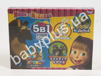 Настольная игра большая 5в1 Приключения маши