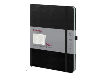 Ежедневник Partner Grand Strong 2026 Axent 8530-26-01-A, 195×255 мм, черный
