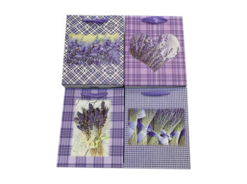 Пакет подарочный бумажный S Lavender 23х18х10 см. R91475-S