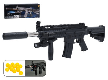 Игрушечный автомат Airsoft Gun с пластиковыми шарами, светом и лазером, 71 см