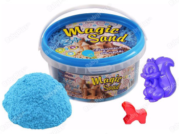 Кинетический песок Magic sand - светится в темноте, синего цвета, Strateg