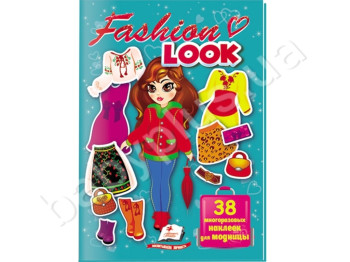 Дитяча книга Одягни ляльку, Fashion LOOK №8, Блакитний , Пегас