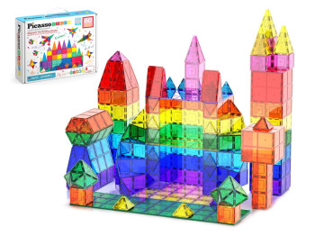 Магнитный конструктор PicassoTiles 3D Construction Building Set, 60 деталей