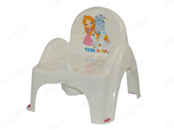 Горшок - стульчик Принцессы белый. Tega Baby LP-007-103