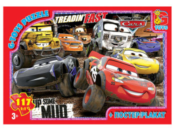 Пазли картонні тачки, 117 елементів, G-Toys