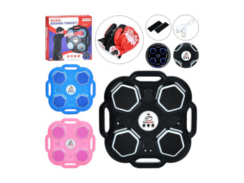 Игрушка настенный боксерский тренажер с Bluetooth, музыкой, светом и перчатками, 3 цвета