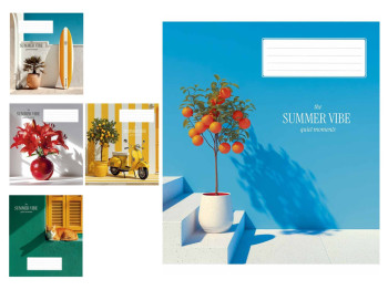 Зошит шкільний у лінію Star Summer Vibes 036-3621L, 36 аркушів, мікс, ціна за 1 шт