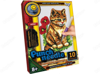 Набор для творчества Ковровая вышивка Котик Punch needle, Danko Toys