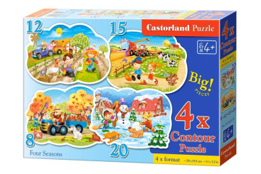 Пазли Чотири сезони, 8,12,15 і 20 елементів, Castorland