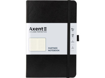 Книга записная в клетку черная Partner A5-. 96 листов. Axent 8201-01-A