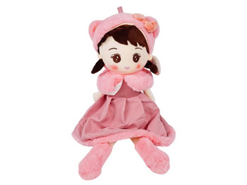 Мягкая кукла текстильная в розовом костюме с ушками, 45 см, Сонечко