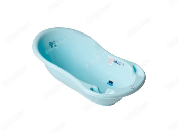 Ванночка Кот и Пес со сливом и термометром Голубая 86 см. Tega Baby PK-004ODPLYW-101