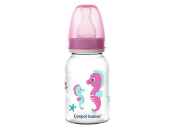 Бутылка PP LOVE&SEA 120 мл – розовая. Canpol Babies 59/300