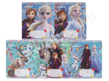 Тетрадь 12 листов, Клетка Frozen-2, Осень, Тетрада ТЕ11988, Цена за упаковку 25 шт,