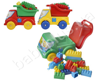 Машинка Вольво-Мультик з конструктором Будівельник. Lico Toys Л-013-3