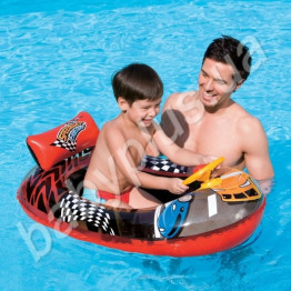 Надувная лодка в виде машинки с рулем Bestway 34090