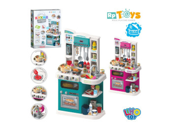 Игровая кухня с паром 922-176-177, 78,5 см, свет и звук, 68 предметов, Limo Toy
