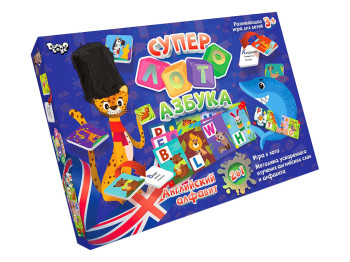 Супер лото Азбука російсько-англійська, Danko Toys СЛА-01RE