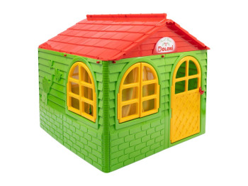 Домик детский со шторками.TM Doloni Toys 02550-3. ЗЕЛЕНЫЙ (1290x1290) в коробке