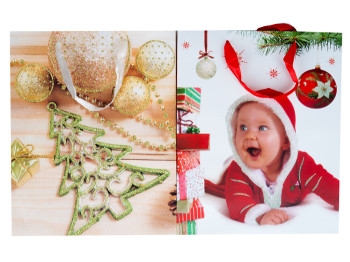 Пакет подарочный бумажный Small Santa 26*32*10см