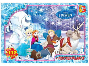 Пазлы картонные Frozen. 117 элементов. G-Toys FR017