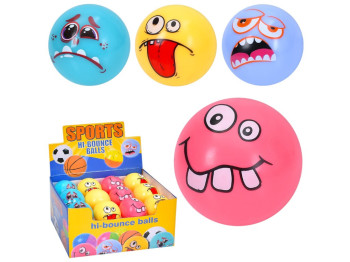 Игрушка мяч антистресс Смайл 6 см, 4 цвета (цена за 1 шт)
