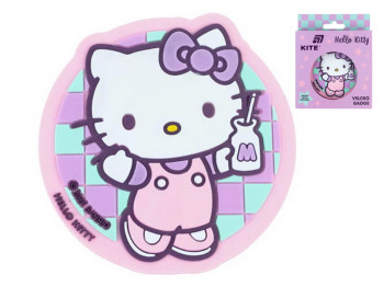 Бейдж на липучці Hello Kitty, 7,5×7,1 см, гумовий, Kite