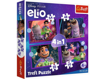Пазлы 4 в 1 Tref lDisney Elio Внеземные миссии, 35, 48, 54, 70 элементов