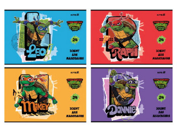 Зошит для малювання на 24 аркуша, TMNT Mutant Mayhem, упаковка 12шт (ціна за 1шт)