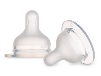 Соска силиконовая к бутылке S-Shape XL смешанная 2 шт. Canpol Babies 59/894