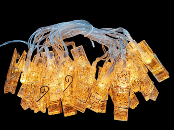 Гирлянда светодиодная Прищепки 3м желтая 20led, 2AA, R96133-Y