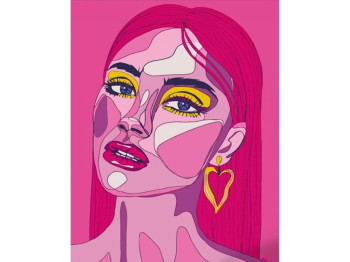 Набір для розпису по номерах В рожевих тонах 40х50 см, Strateg