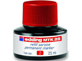 Чорнило для заправки Permanent червоне. Edding e-MTK25/02