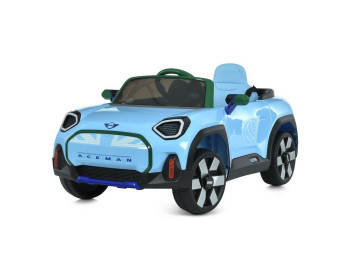 Детский электромобиль голубой Mini Cooper