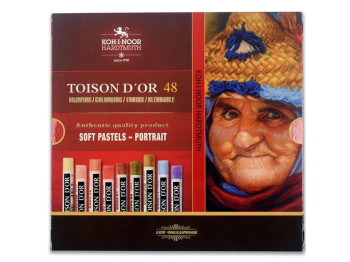 Мел-пастель сухой Toison D'or Portrait, 48 шт., для портретных работ, Koh-I-Noor