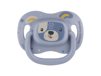 Пустышка силиконовая симметричная Cute Animals, 0-6 мес., 34/924_blu, Canpol Babies