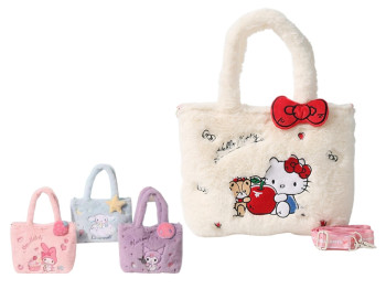 Сумка плюшева дитяча Hello Kitty, 30×24 см, з ручками