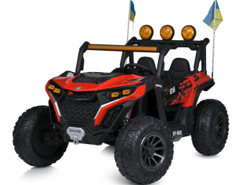 Дитячий електромобіль двомісний Джип. Bambi Racer M 6019EBLR-3