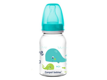 Бутылка PP LOVE&SEA 120 мл – бирюзовая. Canpol Babies 59/300_tur