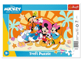 Пазлы Trefl Mickey Mouse and Friends Любознательный Микки и его друзья, 15 элементов
