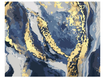 Набор для росписи по номерам Gray gold and white 40х50 см, Strateg