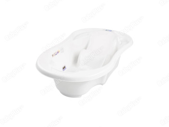 Ванночка Комфорт с термометром 2в1 анатомическая белая. Tega Baby TG-011-103