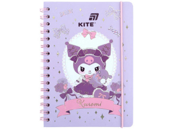 Блокнот А5 на спіралі Kuromi Kite HK26-190-2, клітинка, 80 аркушів