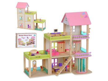 Деревянная игрушка Домик 3 этажа. MD 0827 