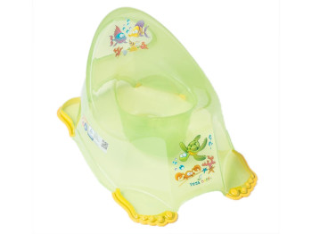 Горшок АКВА с противоскользящей резиной зеленый. Tega Baby AQ-007-116