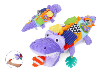 Игрушка сенсорная крокодил HB0110, 50 см, погремушка и пискавка, LIMO TOY