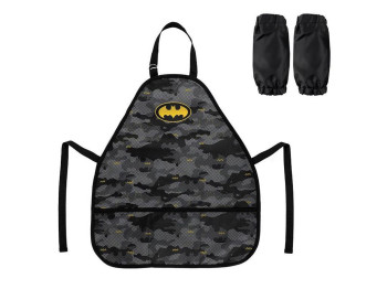Фартук детский с нарукавниками DC Batman для творчества, с карманами, водоотталкивающий, Kite