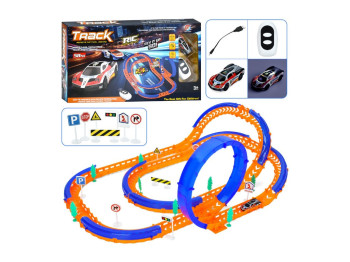 Игровой трек FT-69, 58 деталей, двойная петля, радиоуправляющая машинка 2.4G с аккумулятором и USB