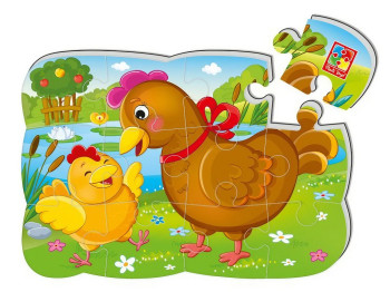 Пазли на магніті А5 Курочка та курча, Vladi Toys