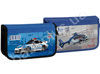 Пенал тройной картонный POLICE CAR, KIDIS 7188